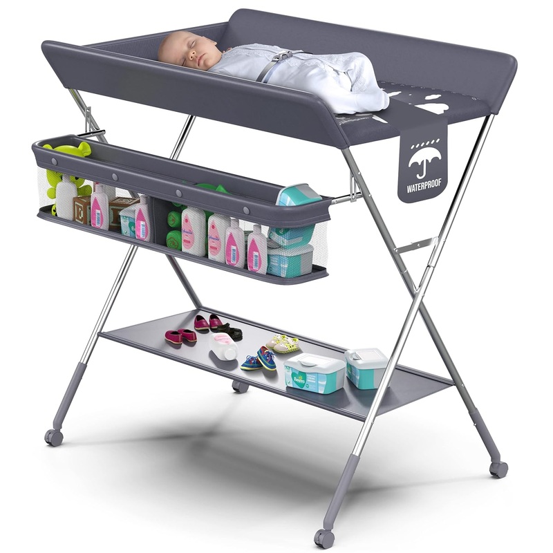 Babylicious Baby Portable Changing Table, Gray