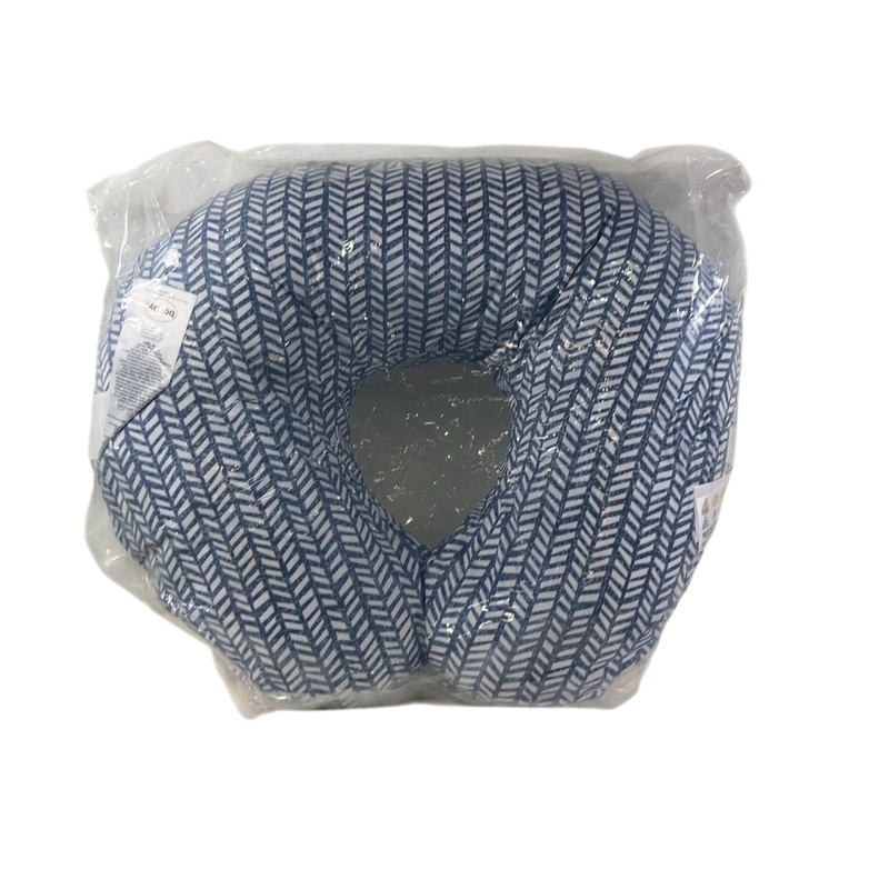 Boppy Organic Nursing and Infant Support Pillow, Blue Herringbone