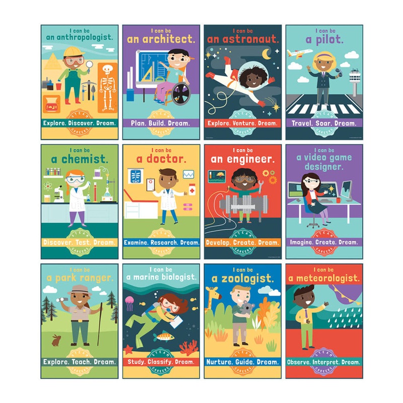STEAM Careers Chart Set Grade K-5