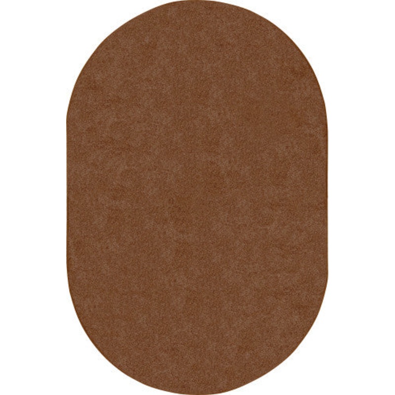 Endurance Solid Color Rug, 12′ x 7’6″ Oval, Brown