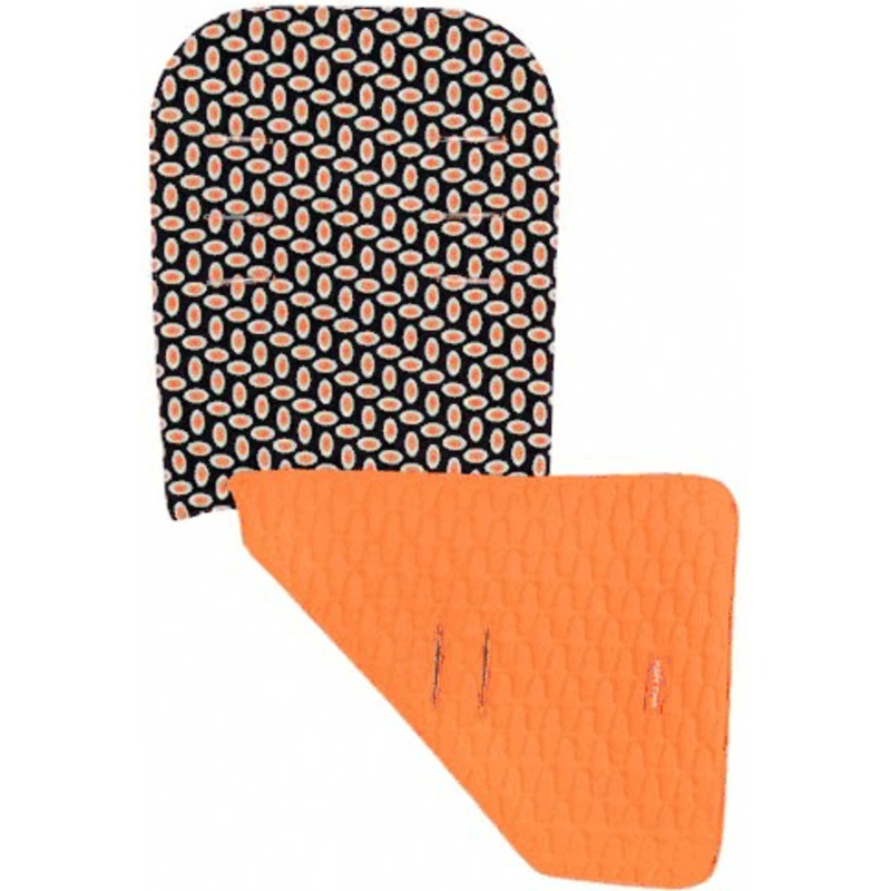 Maclaren Reversible Seat Liner Yokes Black Flame Orange
