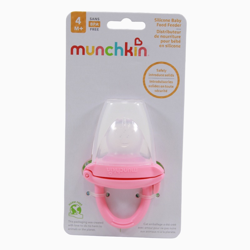 Munchkin Silicone Baby Food Feeder – Pink 4 months +