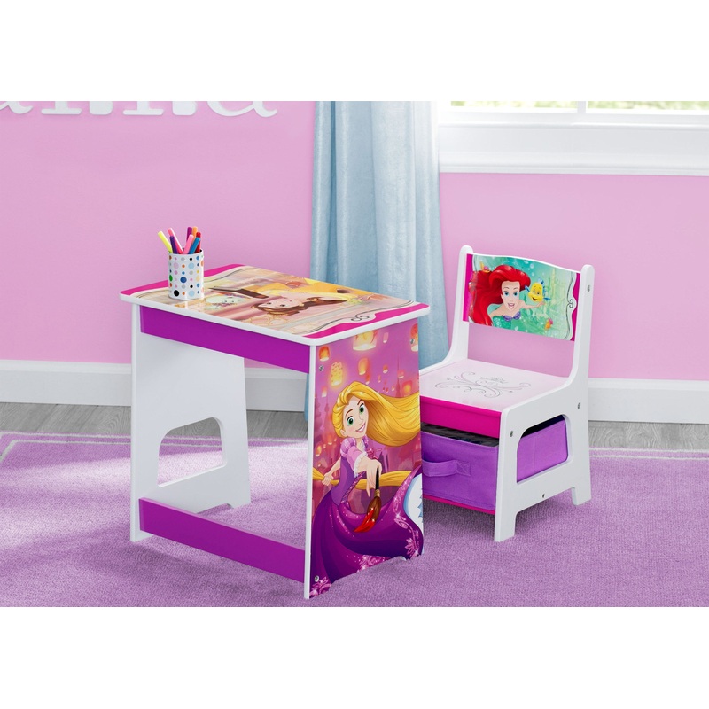 Princess Kids Wood Desk and Chair Set