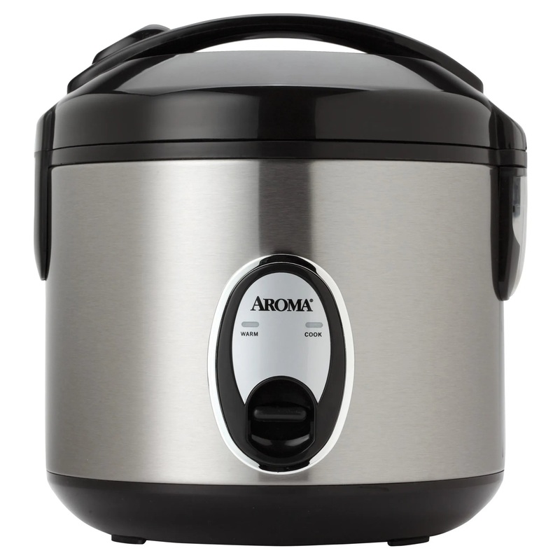 Aroma 8 Cup Rice Cooker – Stainless Steel ARC-904SB (See Description)