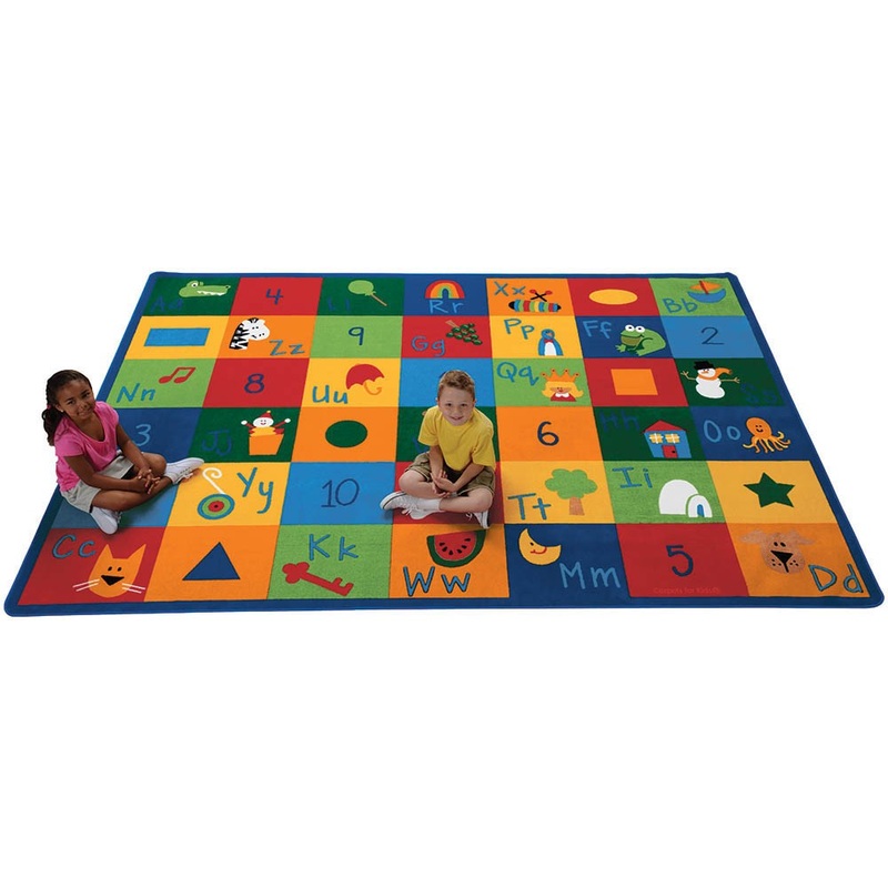 Learning Blocks Primary Colors Rug (5’10” x 8’4″ Rectangle)
