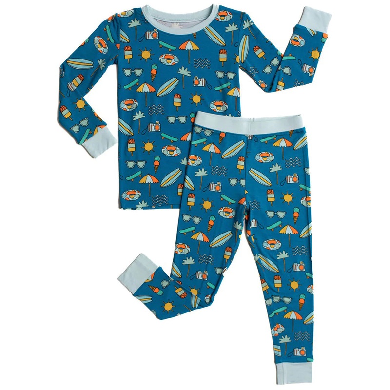 Little Sleepies Two-Piece Bamboo Viscose Pajama Set – Surf’s Up, 2T