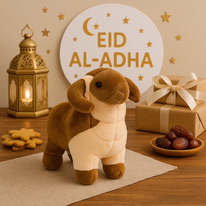 Sheep Plush Toy – Brown & Beige
