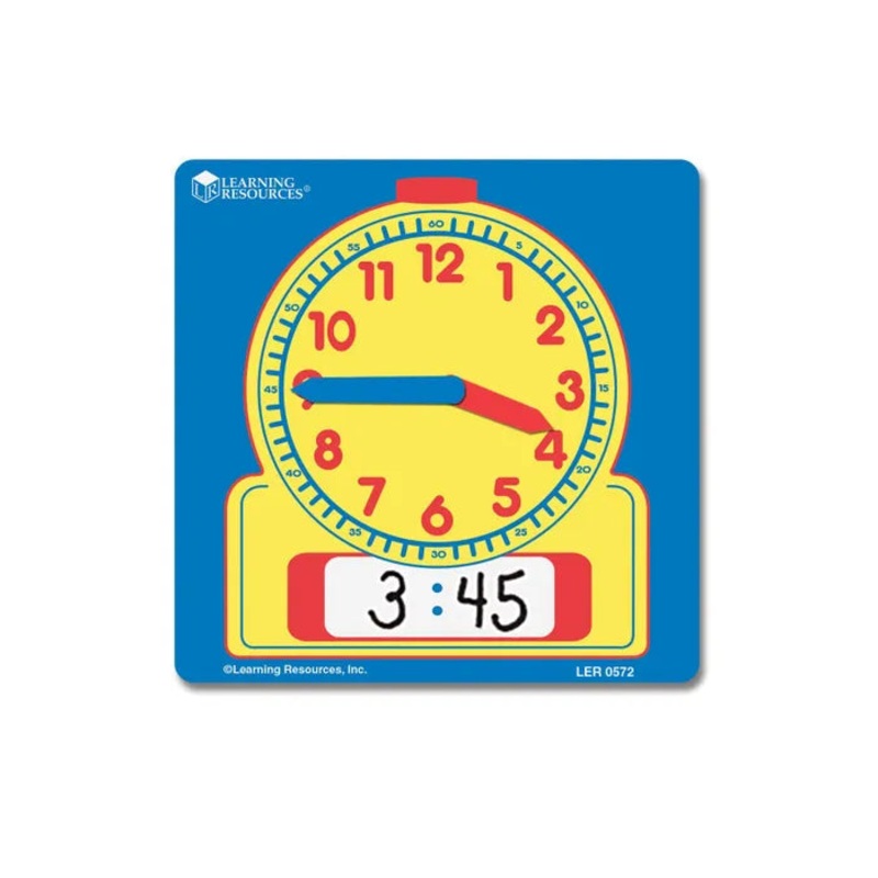 Write & Wipe Clocks – 4 1/2″ Student Clocks Set of 10