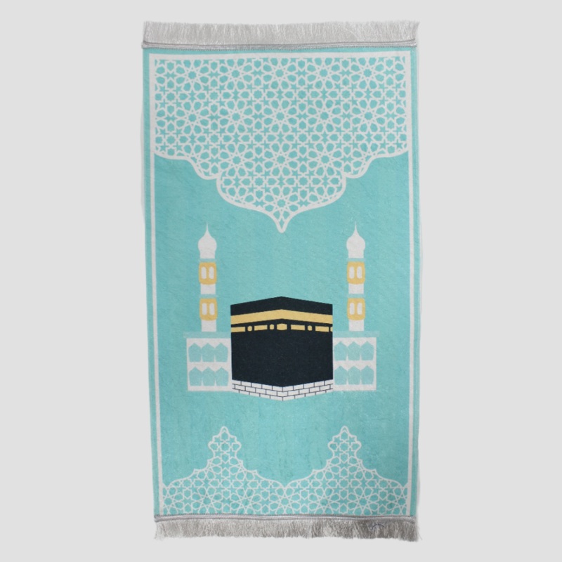 Aqua Prayer Mat With Ka’aba