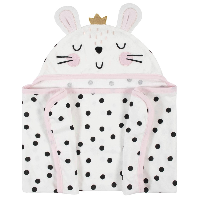 Baby Girls Bunny Ballerina Hooded Bath Wrap
