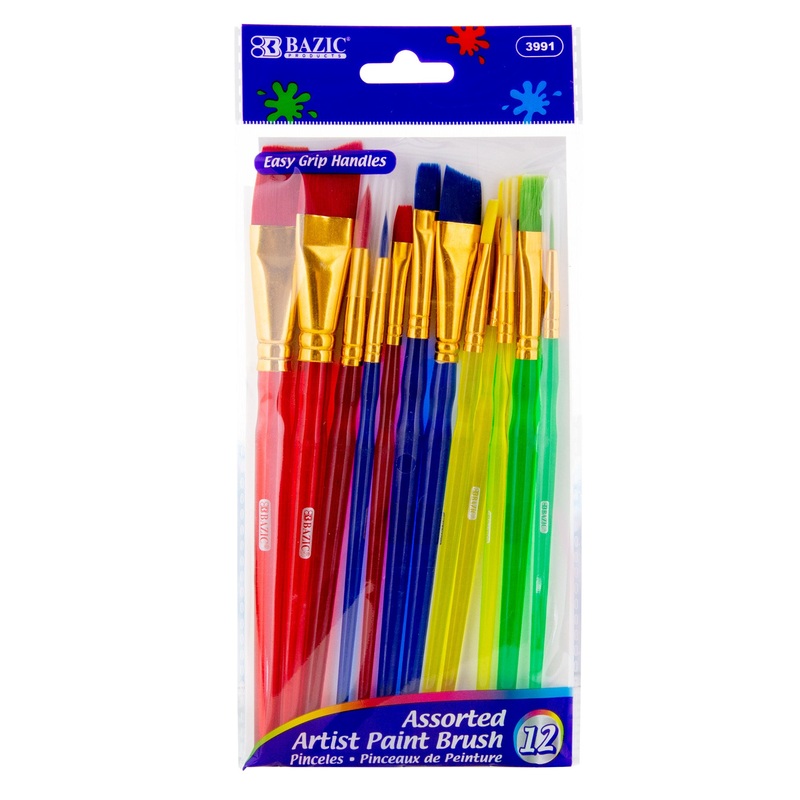 BAZIC 12-pieces Paint Brush Set