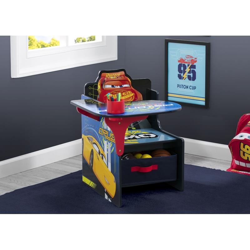 Cars Chair Desk with Storage Bin