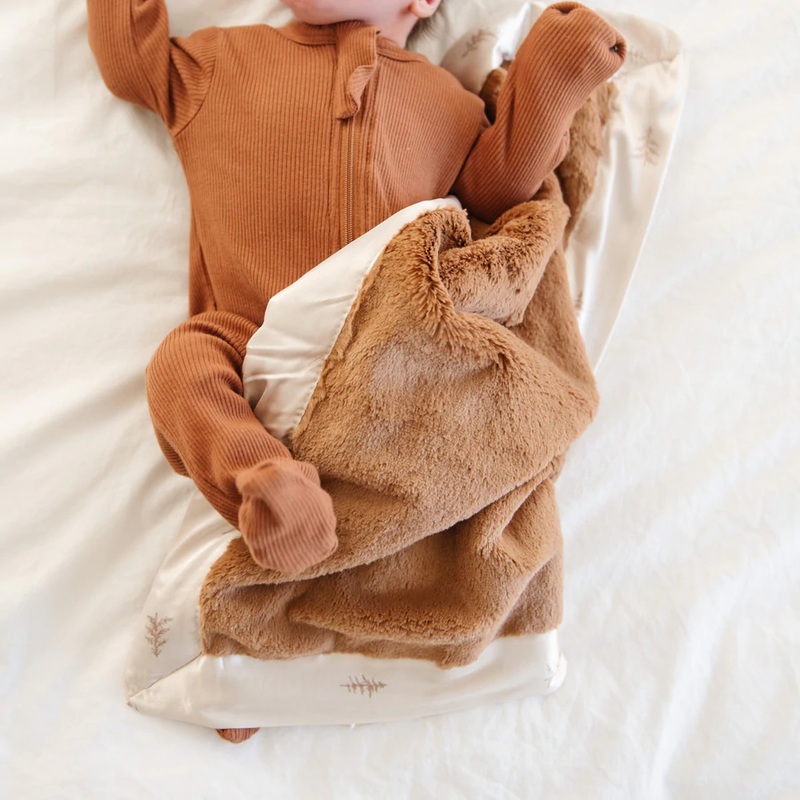 Cedar Satin Border Blanket – Mini