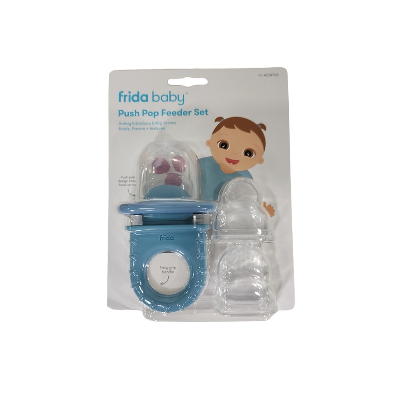 FridaBaby Push Pop Feeder Set, Frida Blue