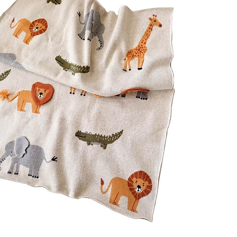 Jungle Knit Baby Blanket