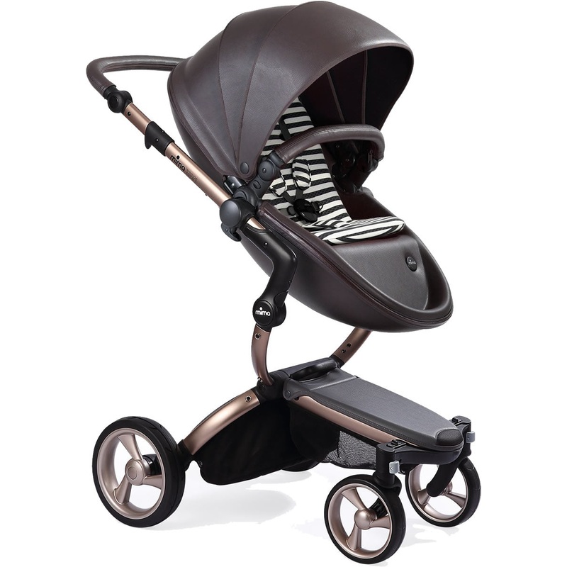 Mima G4 Xari Complete Stroller Bundle – Rose Gold – Chocolate Brown / Black & White (Albee Exclusive)