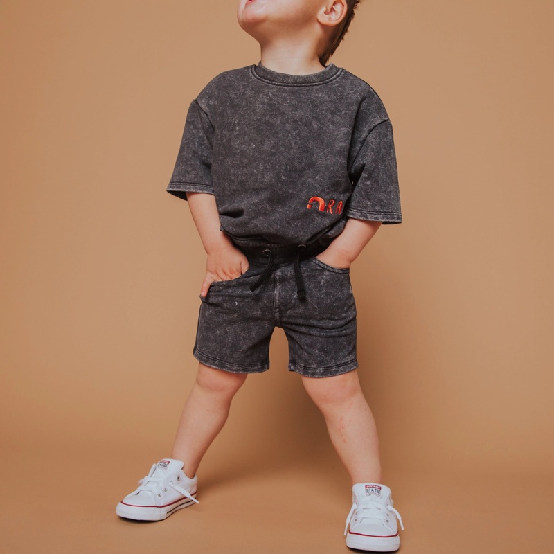 Shorts – Black Acid Wash