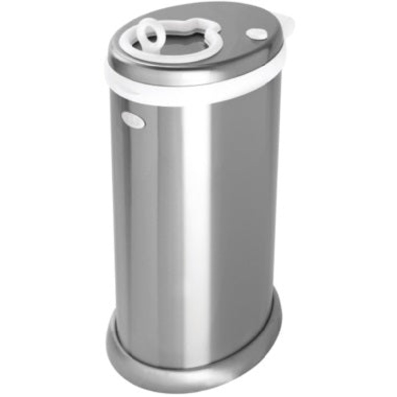 Ubbi Diaper Pail – Stainless Steel Chrome