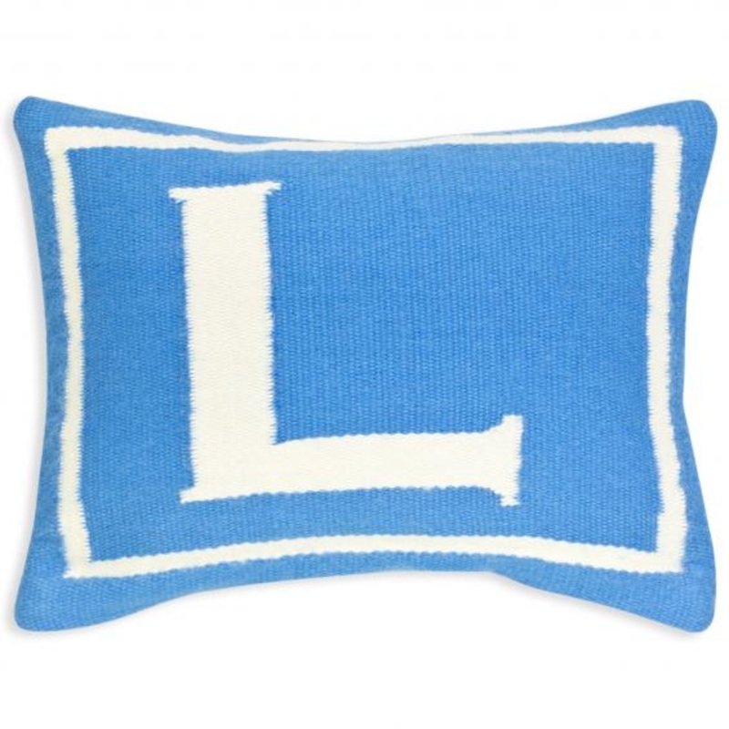 Jonathan Adler Junior Letter L Pillow in Blue