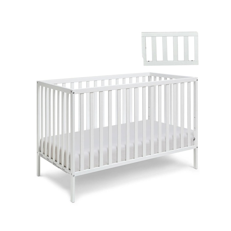 Palmer Island 3-in-1 Convertible Crib and Guardrail – White