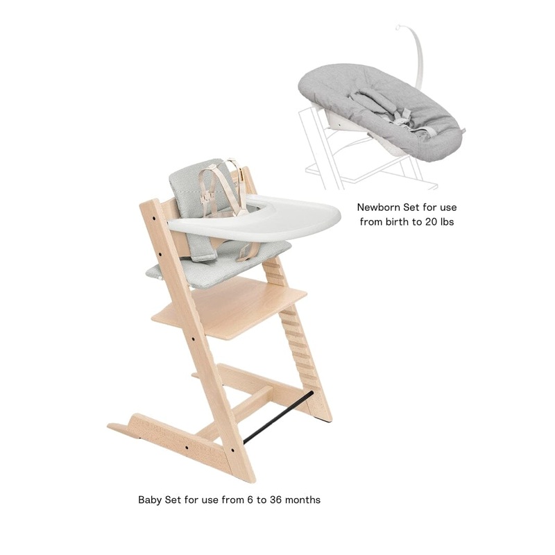 Stokke Tripp Trapp High Chair Complete with Newborn Set Bundle