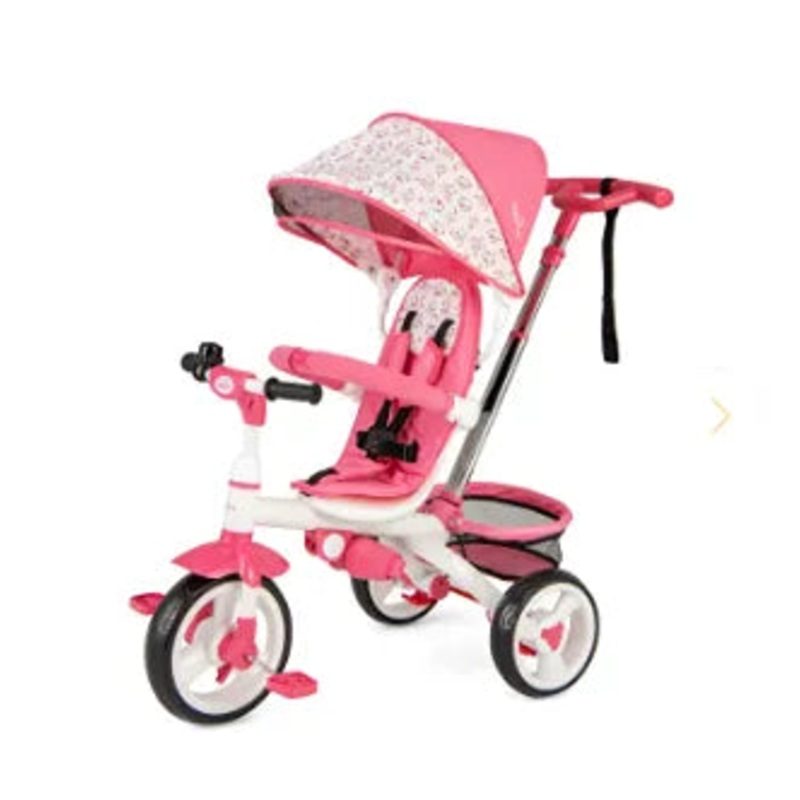 5-in-1 Detachable Baby Stroller Tricycle with Round Canopy