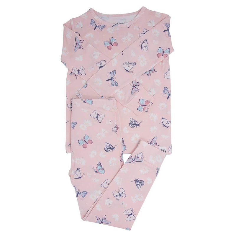 Big Kid Pajama – Butterfly Daisy Pink