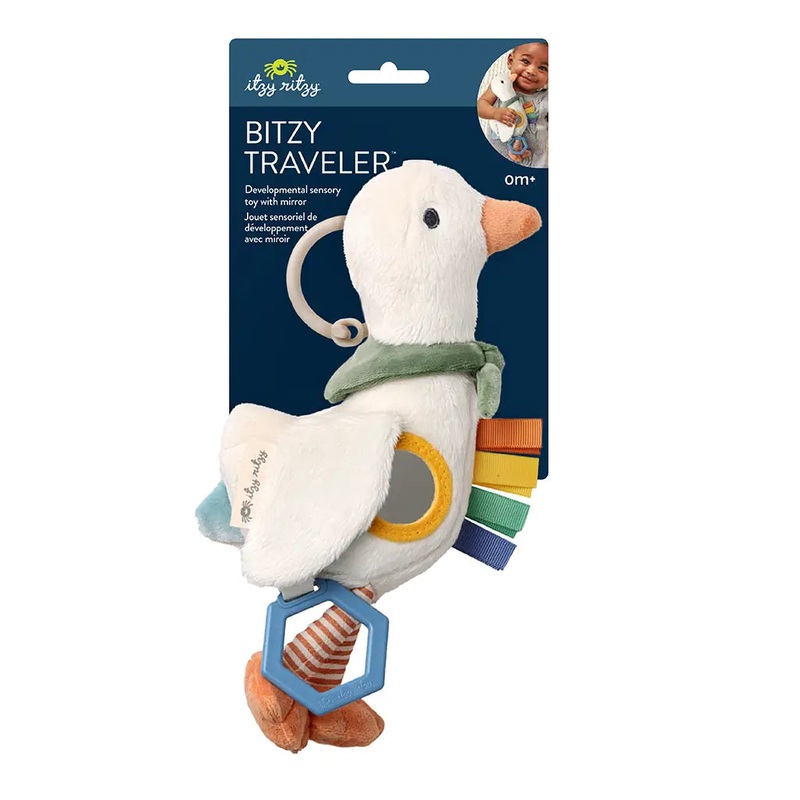 Bitzy Traveler Developmental Sensory Toy – Goose