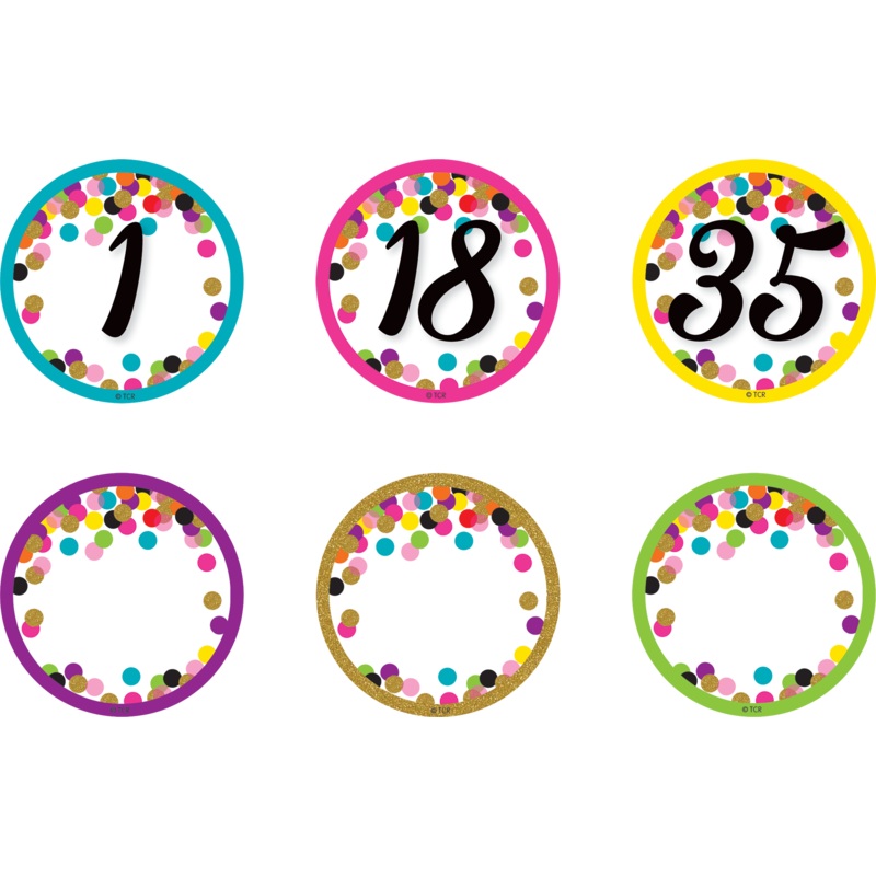 Confetti Numbers Magnetic Accents(C)