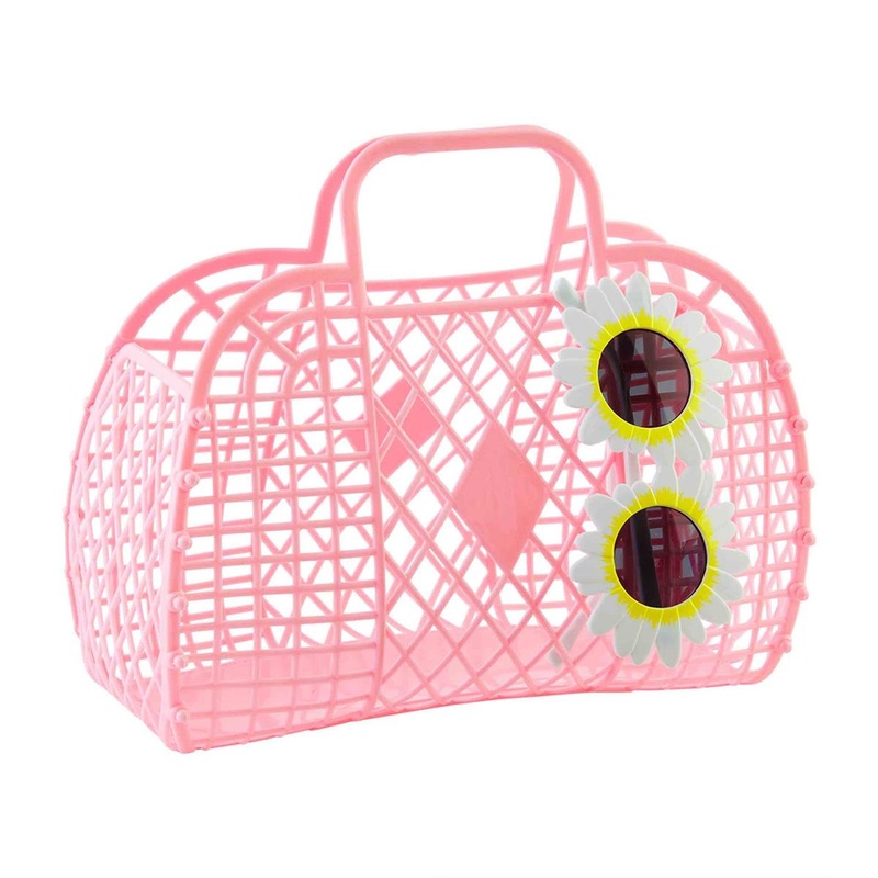 Mud Pie Daisy Tote & Sunglasses Set
