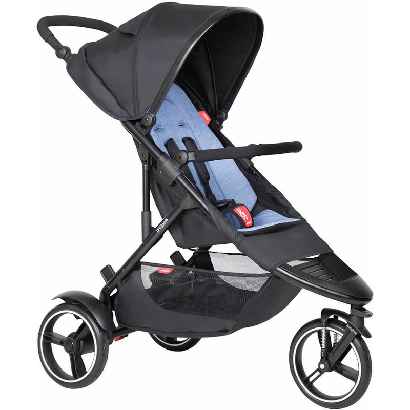 Phil & Teds Dot Stroller & Liner – Black/Sky