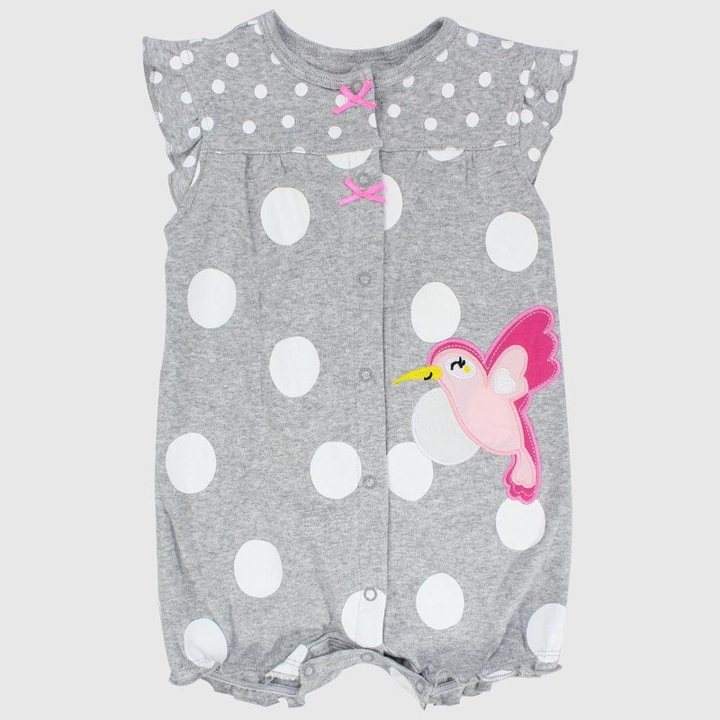 Polka Dots Ruffled Shoulders Sleeveless Romper