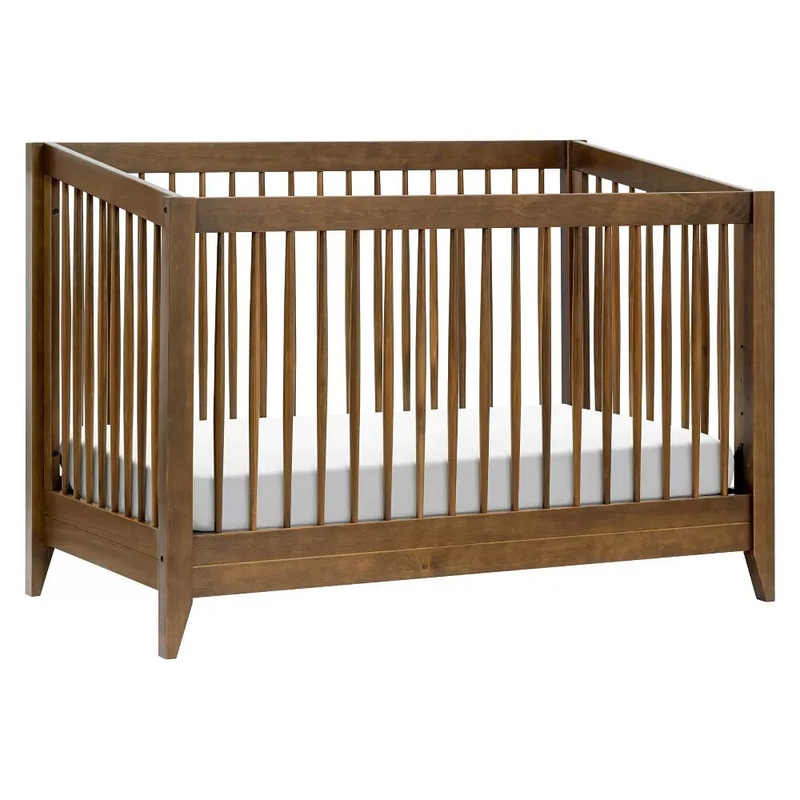 Sprout 4-in-1 Convertible Crib w/Toddler Bed Conversion Kit – Natural Walnut