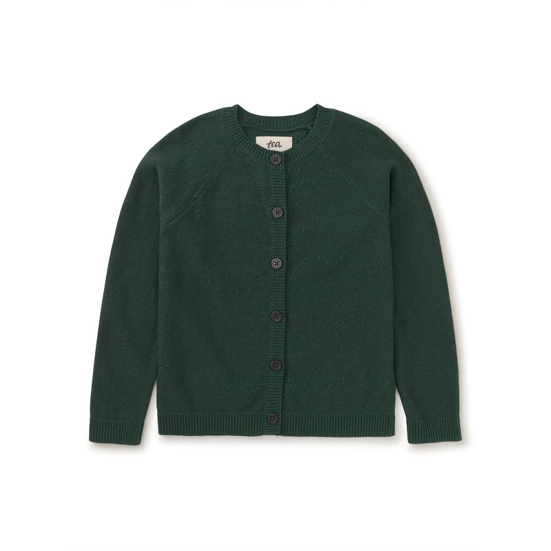 Tea Collection Sparkle Cardigan – Pine Needles