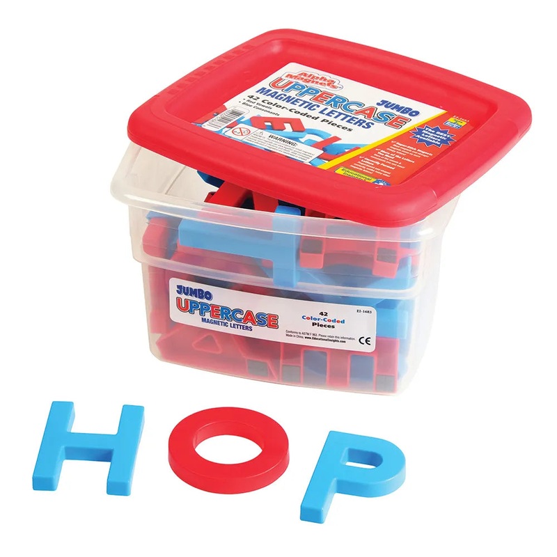 AlphaMagnets Jumbo Color-Coded Uppercase, 42 Pieces D