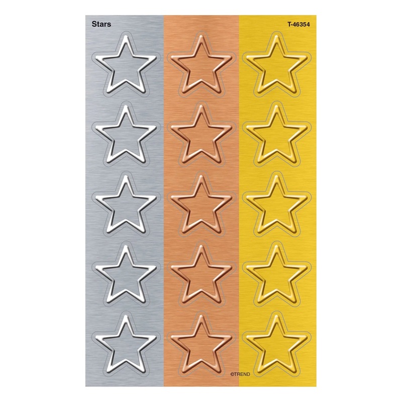 I  Metal Stars superShapes Stickers  Large