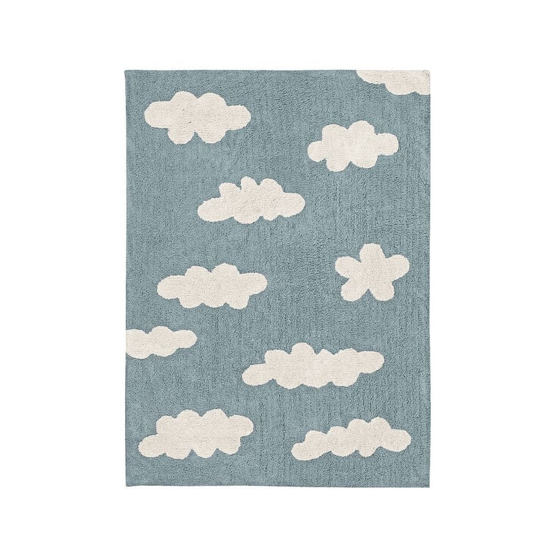 Lorena Canals Clouds Rug – Vintage Blue (4′ x 5′ 3″)