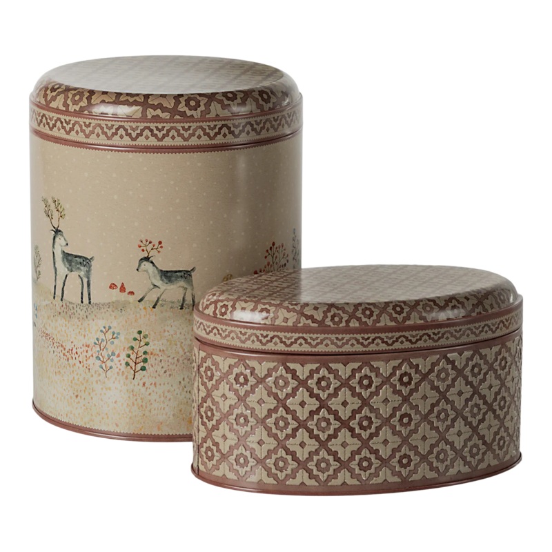 Maileg Metal Box 2 Piece Set – Winter Wonderland