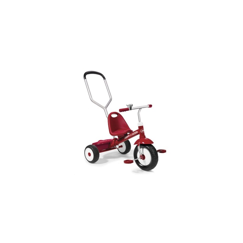 Deluxe Steer & Stroll Kids Tricycle – Red
