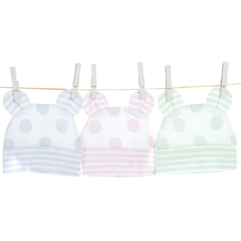 Little Giraffe Lollipop Cotton Cap with Ears – 0 to 3 Months