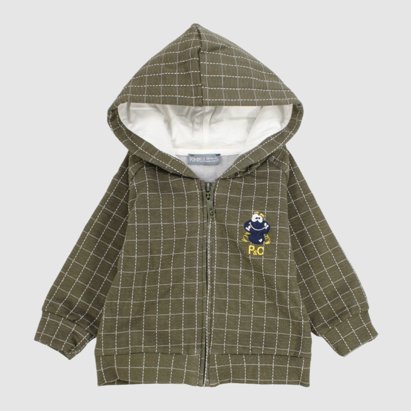 Long-Sleeved Checkered Jacket
