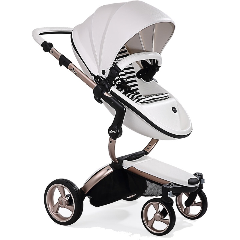Mima G4 Xari Complete Stroller Bundle – Rose Gold – Snow White / Black & White (Albee Exclusive)