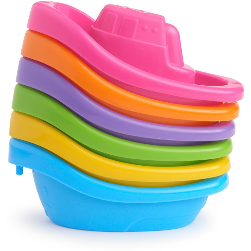 Munchkin Little Boat Trains Bath Toy – Pink/Orange/Purple
