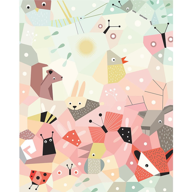 Nursery Works Menagerie Cubist Art Print