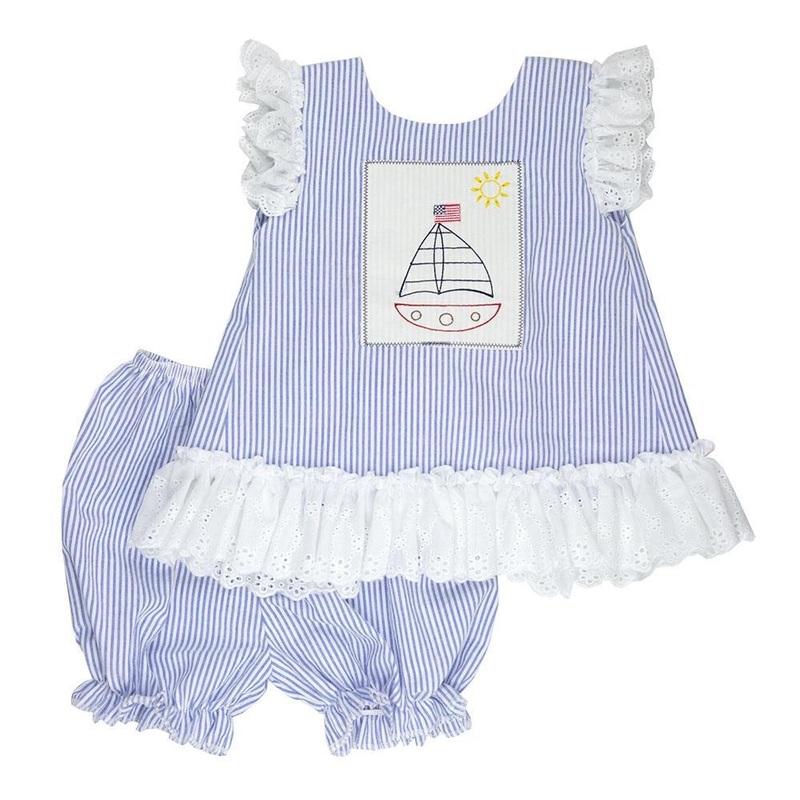 Sail Away Little Girls Tunic Set