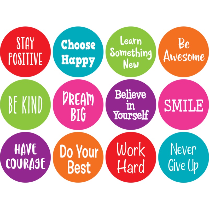 Spot On Positive Sayings Carpet Markers – 4″
