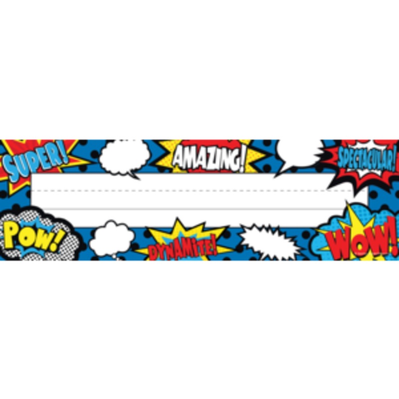 Superhero Flat Nameplates