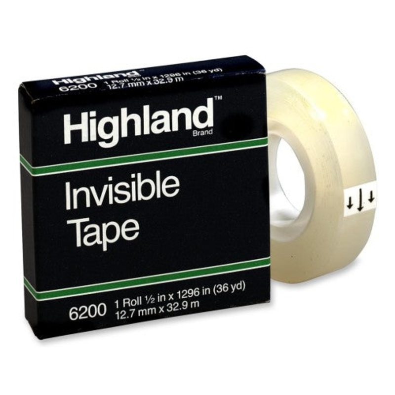 Highland Invisible Tape, 1/2″ x 1296″