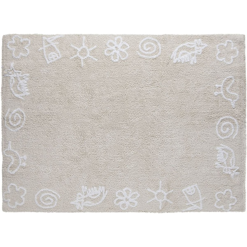 Lorena Canals Farm Rug – Beige (4′ x 5′ 3″)