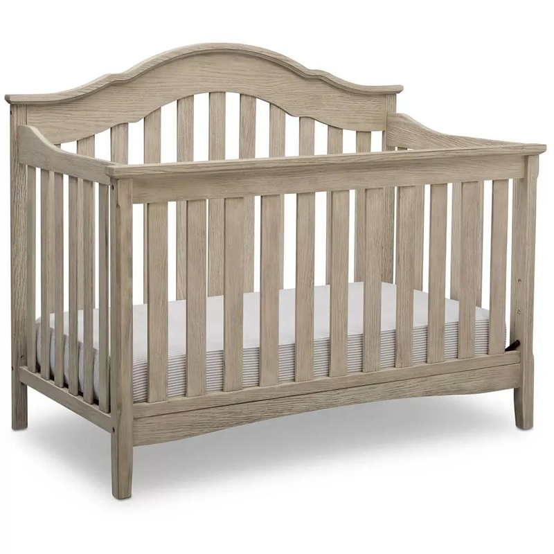 Farmhouse 6-in-1 Convertible Crib – Textured Limestone (See Description)